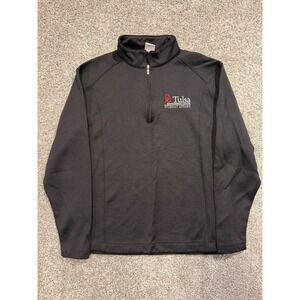 Nike Sweatshirt Mens Medium Black OU Tulsa Schusterman Center 1/4 Zip Pullover